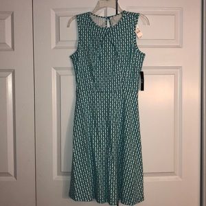 Blue and white patterned sundress